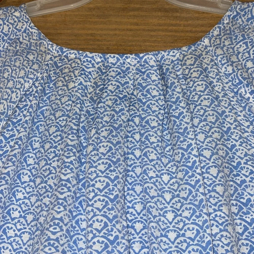 Bit & Bridle Women’s Boat Neck Short Sleeve Blue/white Top Size 1X Lightweight - Picture 9 of 10